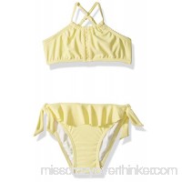 Seafolly Little Girls' High Neck Tankini Swimsuit with Criss Cross Back Lemonade B07BCBPYDZ